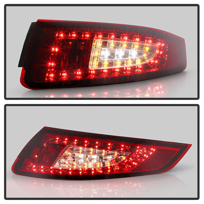Spyder Porsche 997 05-08 LED Tail Lights Red Clear ALT-YD-P99705-LED-RC 5037978