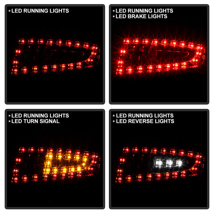 Spyder Porsche 997 05-08 LED Tail Lights Red Clear ALT-YD-P99705-LED-RC 5037978