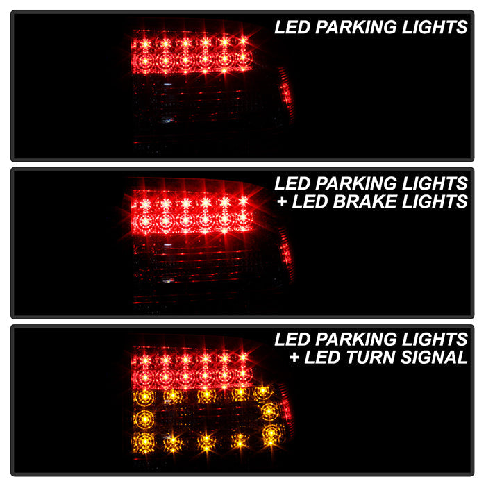 Spyder Porsche Cayenne 03-07 LED Tail Lights Black ALT-YD-PCAY03-LED-BK 5007063