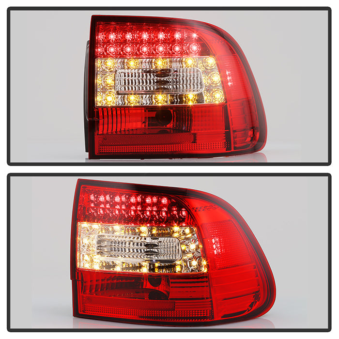 Spyder Porsche Cayenne 03-07 LED Tail Lights Red Clear ALT-YD-PCAY03-LED-RC 5007087