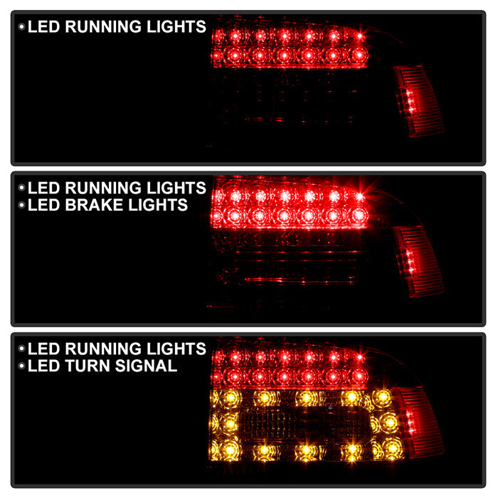 Spyder Porsche Cayenne 03-07 LED Tail Lights Red Clear ALT-YD-PCAY03-LED-RC 5007087
