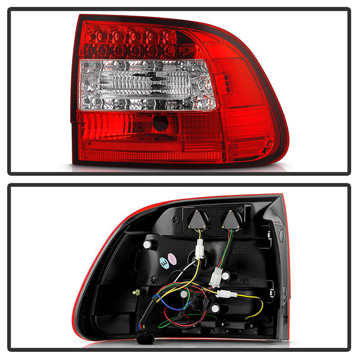 Spyder Porsche Cayenne 03-07 LED Tail Lights Red Clear ALT-YD-PCAY03-LED-RC 5007087