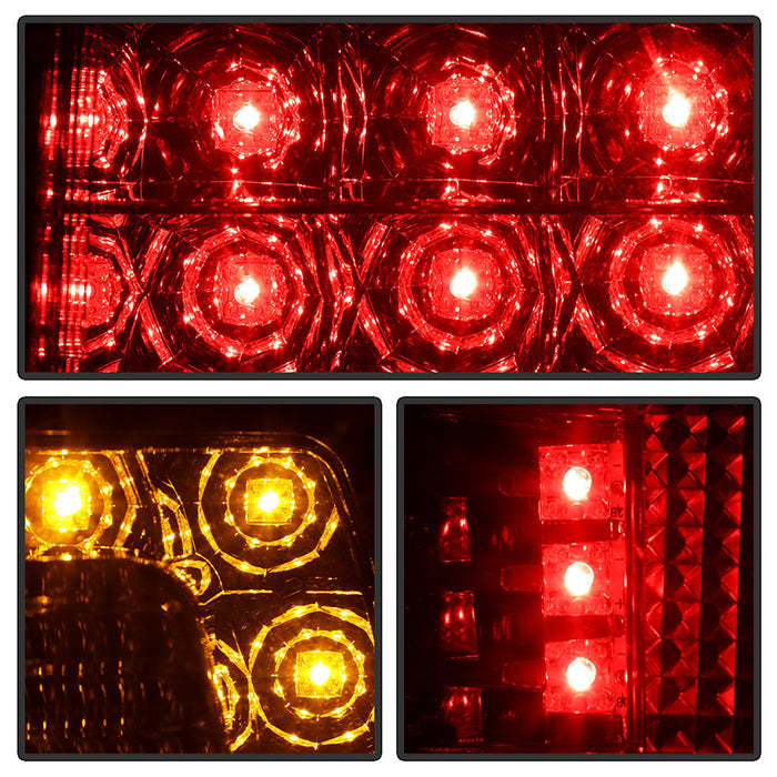 Spyder Porsche Cayenne 03-07 LED Tail Lights Red Clear ALT-YD-PCAY03-LED-RC 5007087