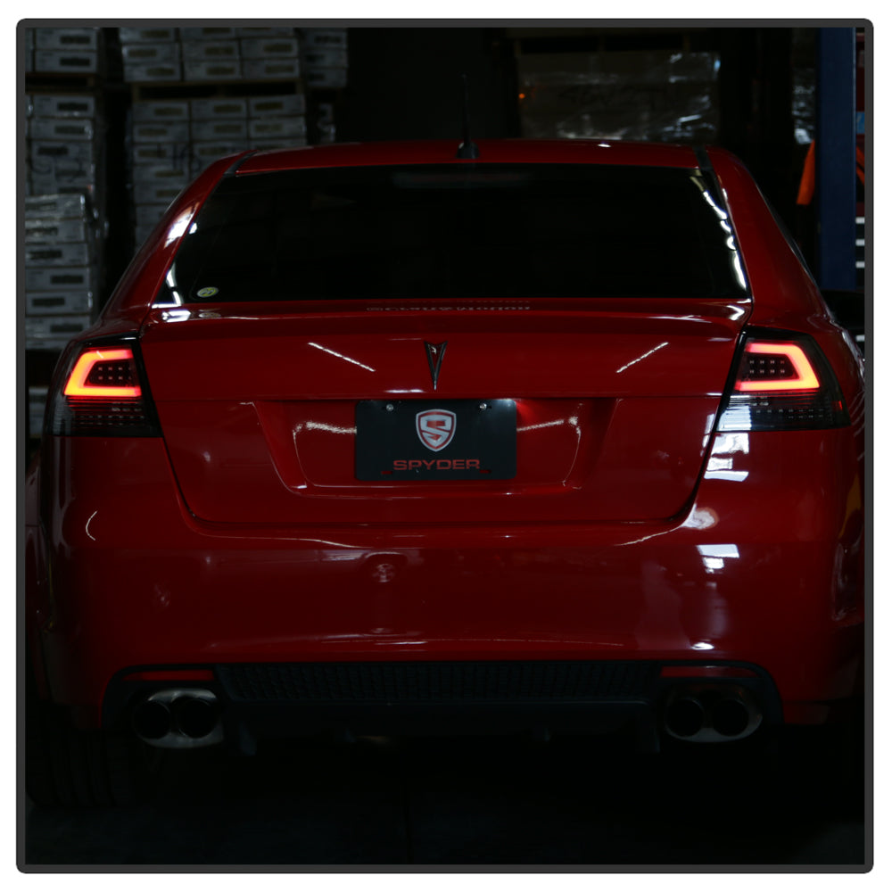 Spyder 08-09 Pontiac G8 Version 2 Light Bar LED Tail Lights - Black - ALT-YD-PG808V2-LB-BK 5086068