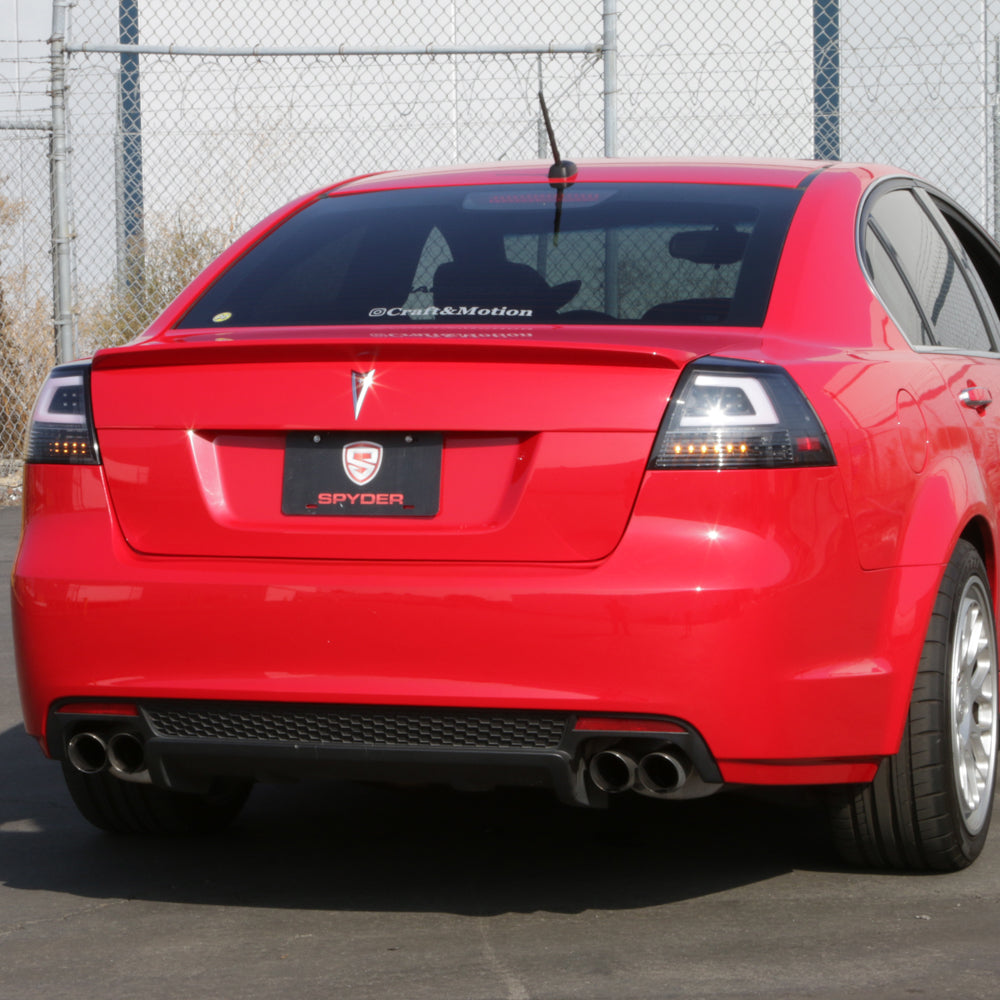 Spyder 08-09 Pontiac G8 Version 2 Light Bar LED Tail Lights - Black - ALT-YD-PG808V2-LB-BK 5086068