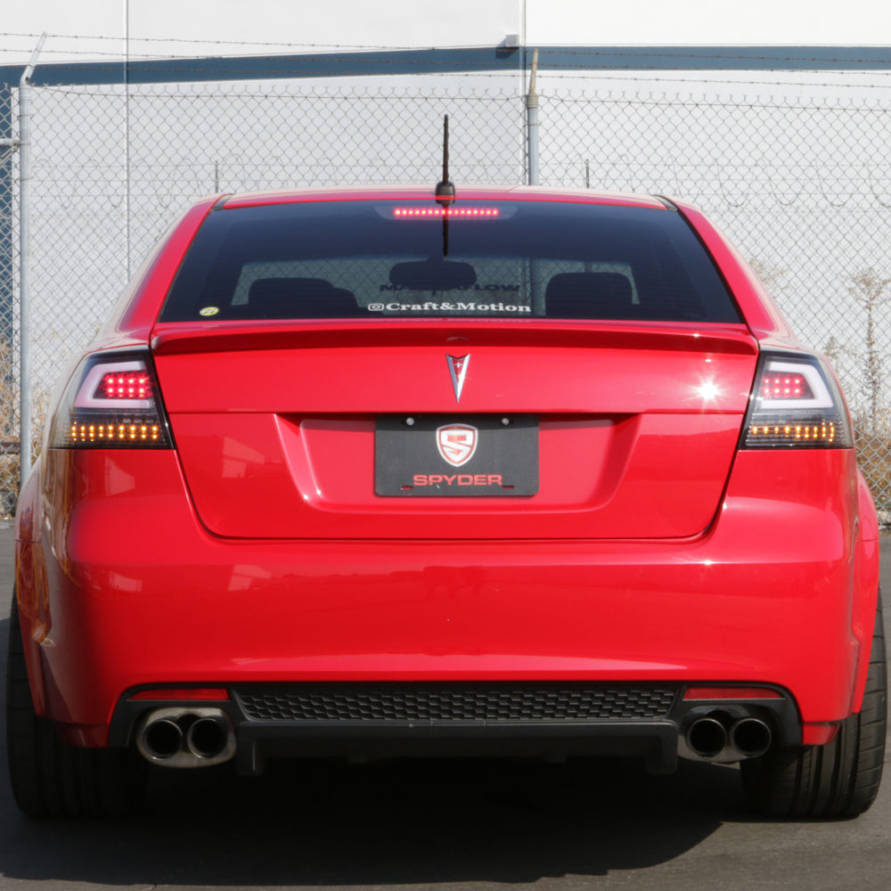 Spyder 08-09 Pontiac G8 Version 2 Light Bar LED Tail Lights - Black - ALT-YD-PG808V2-LB-BK 5086068