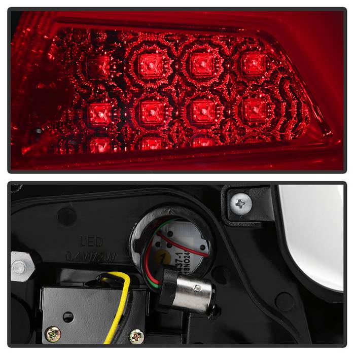 Spyder Pontiac G8 08-09 Version 2 Light Bar LED Tail Lights - Red Clear- ALT-YD-PG808V2-LB-RC 5086075
