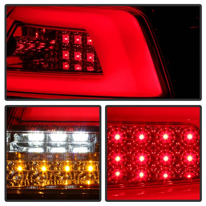Spyder Pontiac G8 08-09 Version 2 Light Bar LED Tail Lights - Red Clear- ALT-YD-PG808V2-LB-RC 5086075