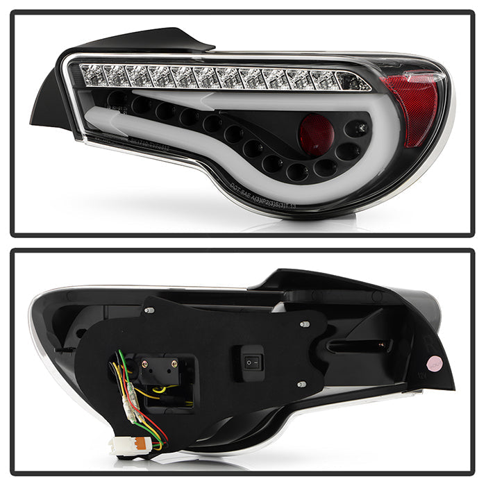 Spyder Scion FRS 12-14/Subaru BRZ 12-14 Light Bar LED Tail Lights Black ALT-YD-SFRS12-LBLED-BK 5072009