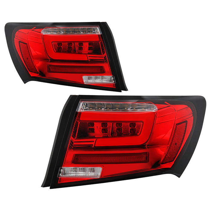 Spyder 08-11 Subaru Impreza WRX 4DR LED Tail Lights - Red Clear ALT-YD-SI084D-LED-RC 5087973