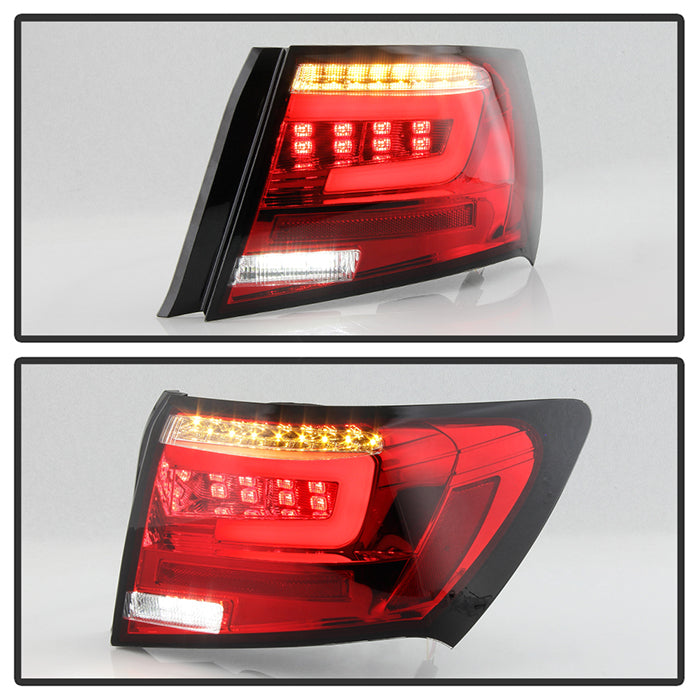 Spyder 08-11 Subaru Impreza WRX 4DR LED Tail Lights - Red Clear ALT-YD-SI084D-LED-RC 5087973