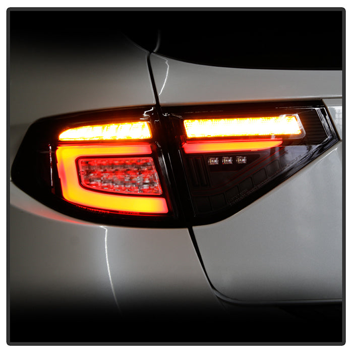 Spyder 08-14 Subara Impreza WRX Hatchback LED Tail Lights Seq Signal Black ALT-YD-SI085D-SEQ-BK 5086730