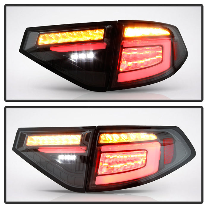 Spyder 08-14 Subara Impreza WRX Hatchback LED Tail Lights Seq Signal Black ALT-YD-SI085D-SEQ-BK 5086730