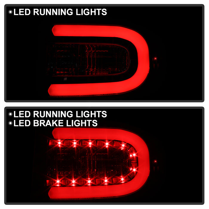 Spyder Toyota FJ Cruiser 07-13 Light Bar LED Tail Lights Black ALT-YD-TFJ07-LBLED-BK 5079442