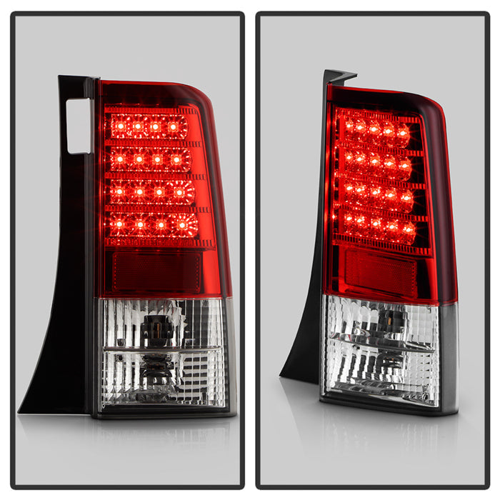 Spyder Scion XB 03-07 Version 2 LED Tail Lights Red Clear ALT-YD-TSXB03-LED-V2-RC 5042750