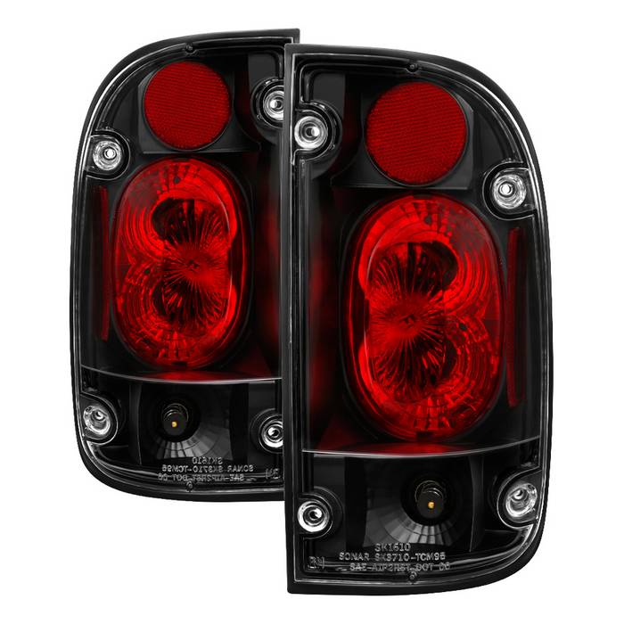 Spyder Toyota Tacoma 01-04 Euro Style Tail Lights - Black (SKU #5007834)