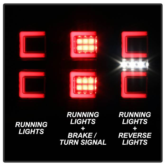 Spyder 16-17 Toyota Tacoma LED Tail Lights - Black (ALT-YD-TT16-LED-BK) 5085733
