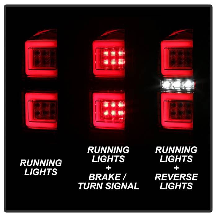 Spyder 16-17 Toyota Tacoma LED Tail Lights - Red Clear (ALT-YD-TT16-LED-RC) 5085757