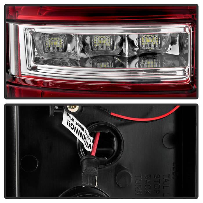 Spyder 16-17 Toyota Tacoma LED Tail Lights - Red Clear (ALT-YD-TT16-LED-RC) 5085757