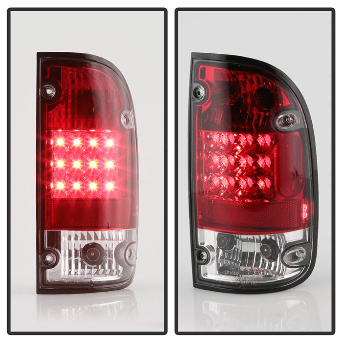 Spyder Toyota Tacoma 95-00 LED Tail Lights Red Clear ALT-YD-TT95-LED-RC 5008022