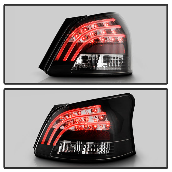 Spyder Toyota Yaris 07-09 4Dr LED Tail Lights Blk ALT-YD-TYA074D-LED-BK 5037640