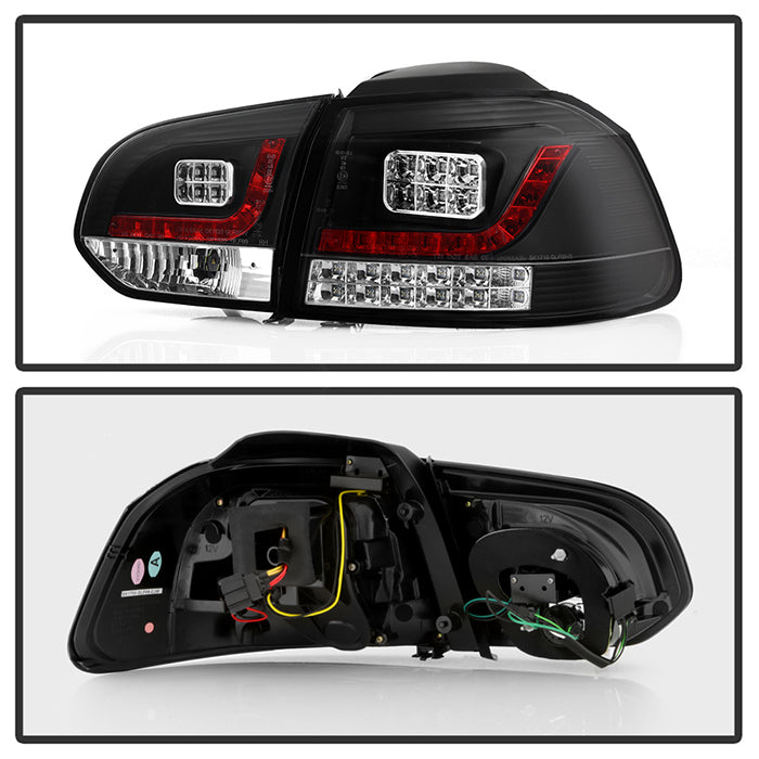 Spyder Volkswagen Golf/GTI 10-13 LED Tail Lights Black ALT-YD-VG10-LED-BK 5008176