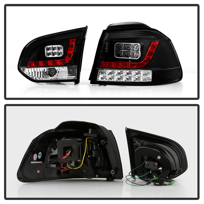 Spyder Volkswagen Golf/GTI 10-13 LED Tail Lights Black ALT-YD-VG10-LED-BK 5008176