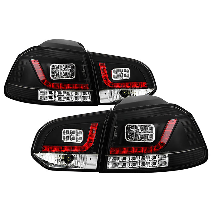 Spyder Volkswagen Golf/GTI 10-13 LED Tail Lights Black ALT-YD-VG10-LED-BK 5008176