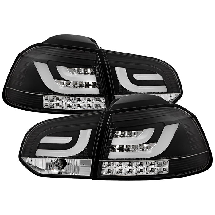 Spyder Volkswagen Golf/GTI 10-13 G2 Type With Light Bar LED Tail Lights Black ALT-YD-VG10-LED-G2-BK 5071767