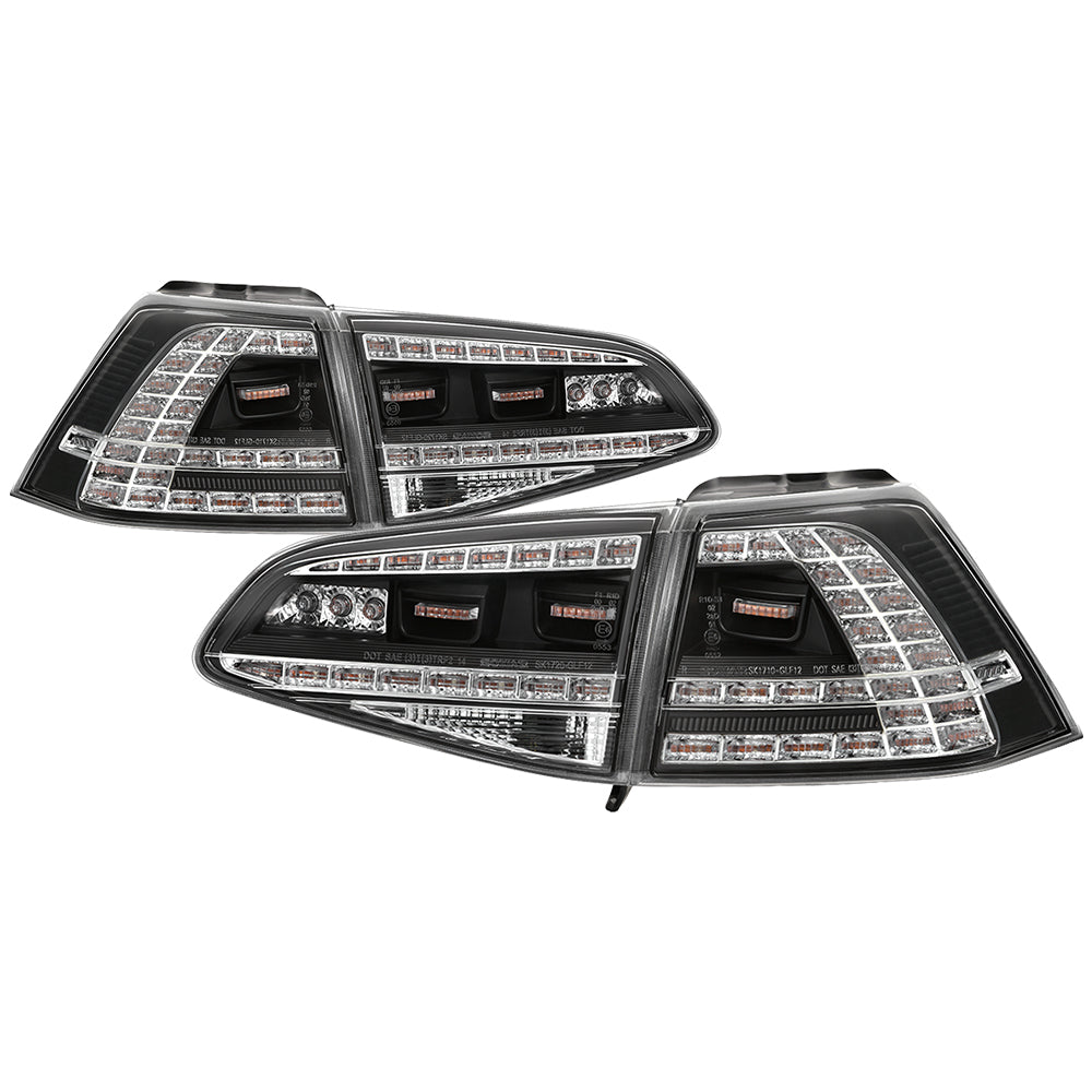 SPYDER 15-17 Volkswagen Golf LED Tail Lights - Black (ALT-YD-VG15-LED-BK) 5085412