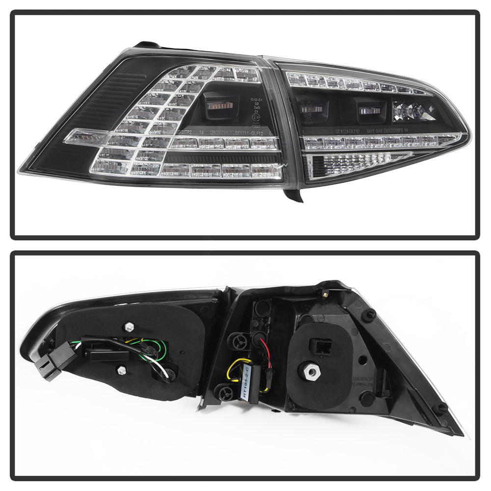 SPYDER 15-17 Volkswagen Golf LED Tail Lights - Black (ALT-YD-VG15-LED-BK) 5085412