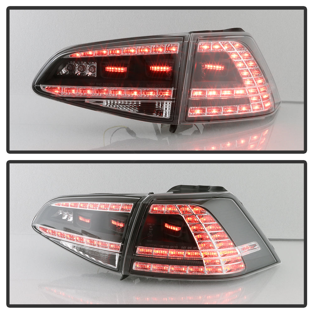 SPYDER 15-17 Volkswagen Golf LED Tail Lights - Black (ALT-YD-VG15-LED-BK) 5085412