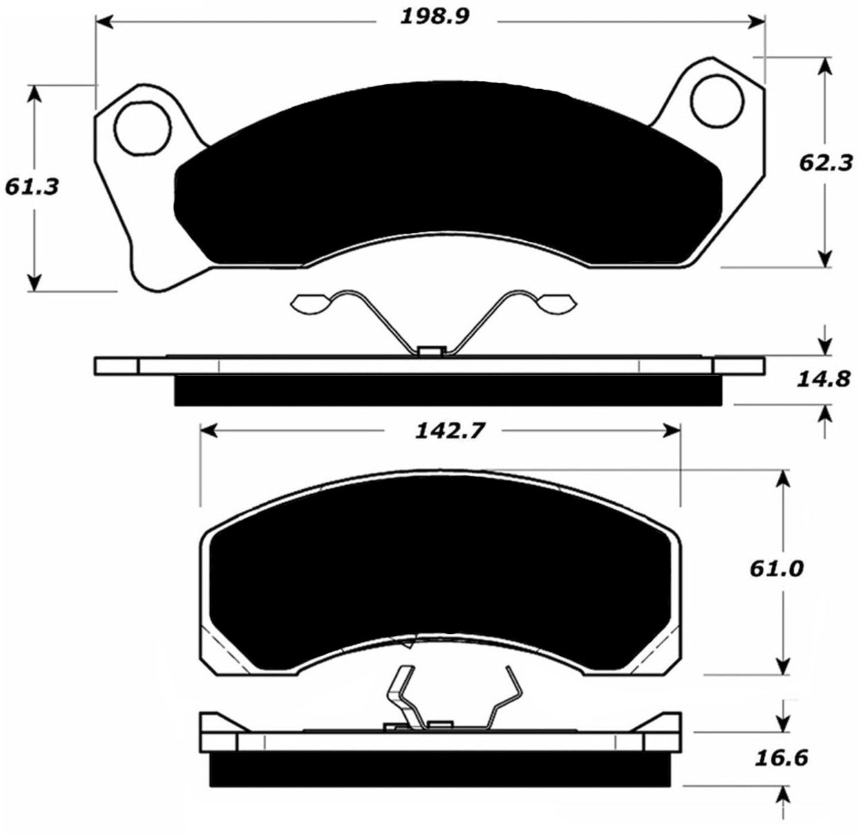 Porterfield Brake Pads for 1987 MERCURY COUGAR