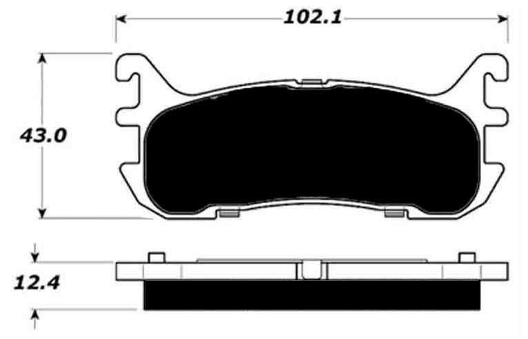 Porterfield Brake Pads for 1996 MAZDA PROTEGE DOHC eng