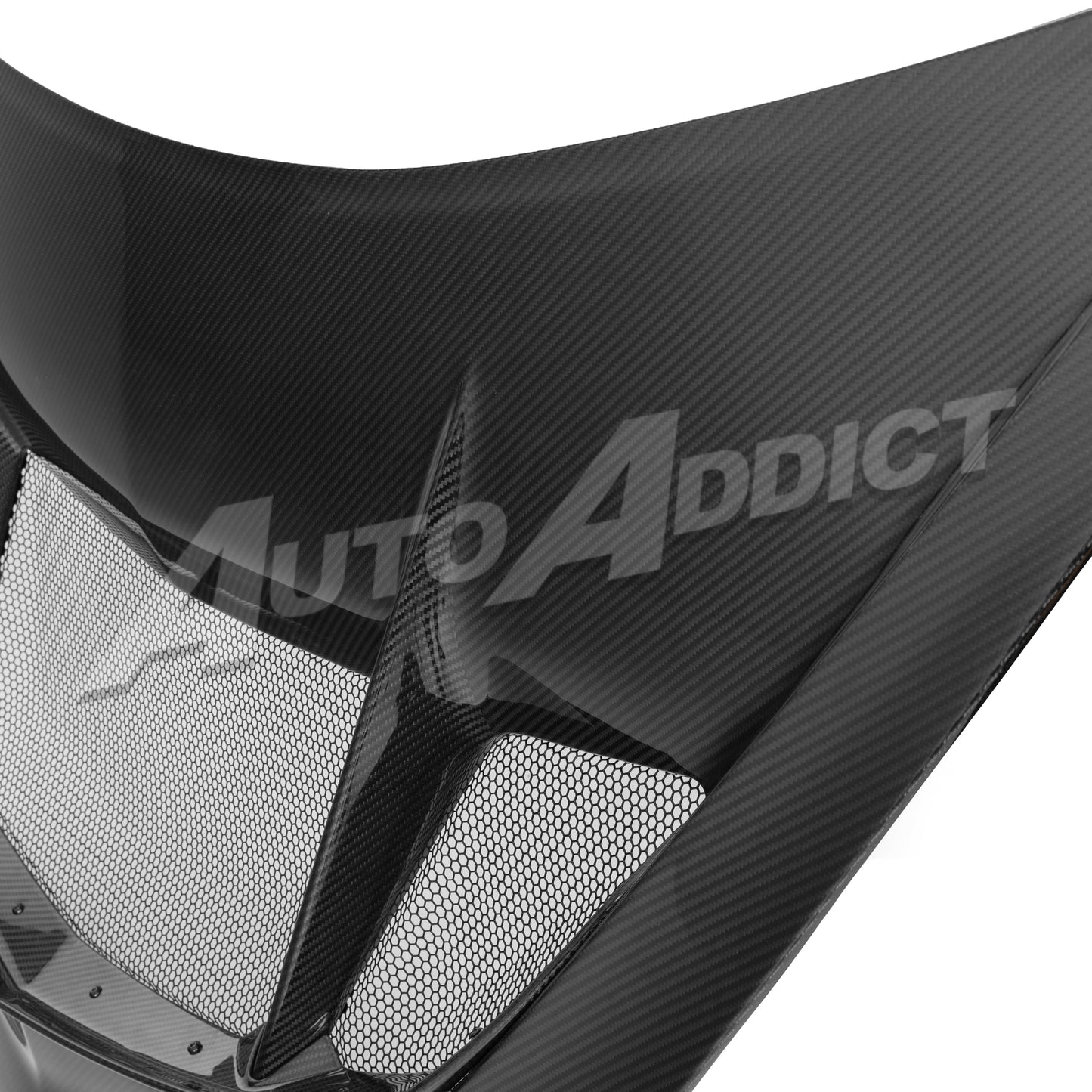 Auto Addict USA Corvette C8 ZR1X supercar carbon fiber hood close up