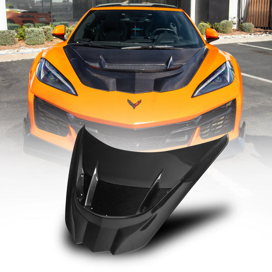 C8 ZR1 Replica Hood | 2020+ Corvette C8 ZR1 Style Hood (Double Sided Carbon Fiber 2pc Hood For Stingray/Z06/E-Ray)