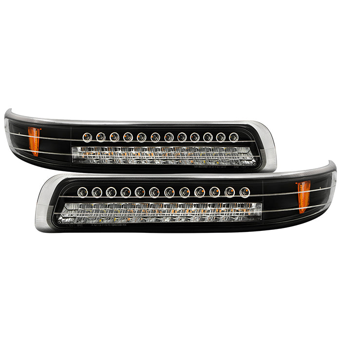 SPYDER Xtune Chevy Silverado 99-02 LED Amber Bumper Lights Black CBL-CS99-LED-BK 5014566