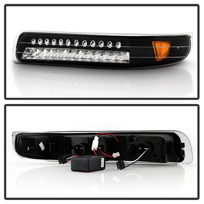 SPYDER Xtune Chevy Silverado 99-02 LED Amber Bumper Lights Black CBL-CS99-LED-BK 5014566