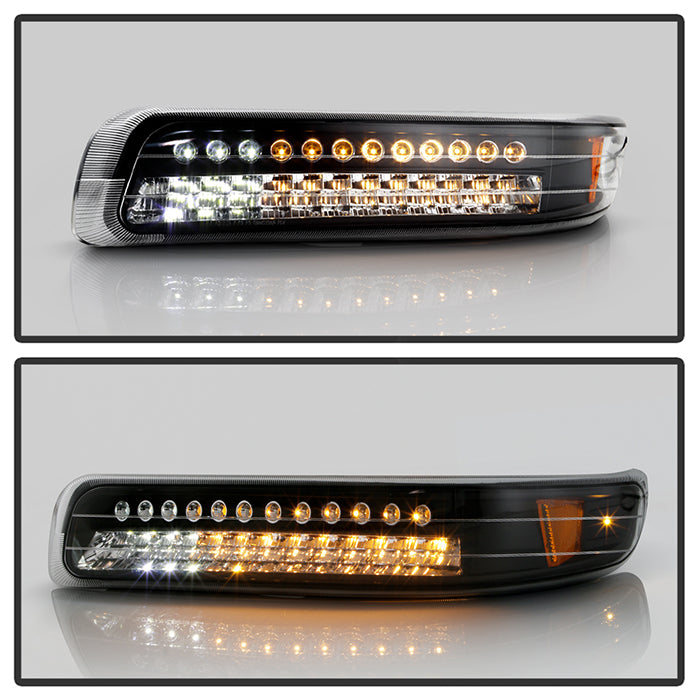 SPYDER Xtune Chevy Silverado 99-02 LED Amber Bumper Lights Black CBL-CS99-LED-BK 5014566