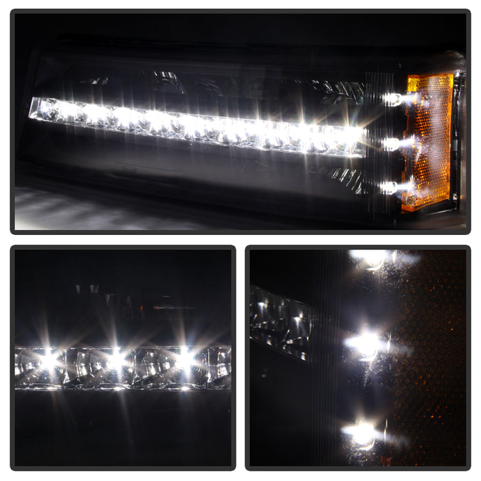 SPYDER Xtune Chevy Silverado 03-06 / Avalanche 02-06 LED Bumper Lights Black CBL-JH-CS03-LED-BK 9027482