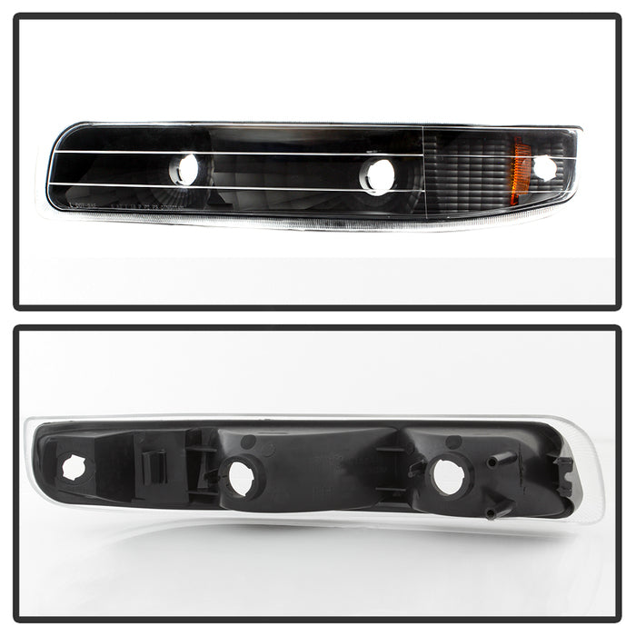 SPYDER Xtune Chevy Silverado 99-02 Amber Reflector Bumper Lights Black CBL-JH-CS99-AM-BK 5064271