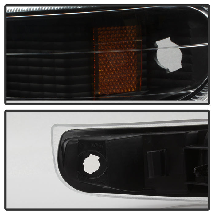 SPYDER Xtune Chevy Silverado 99-02 Amber Reflector Bumper Lights Black CBL-JH-CS99-AM-BK 5064271