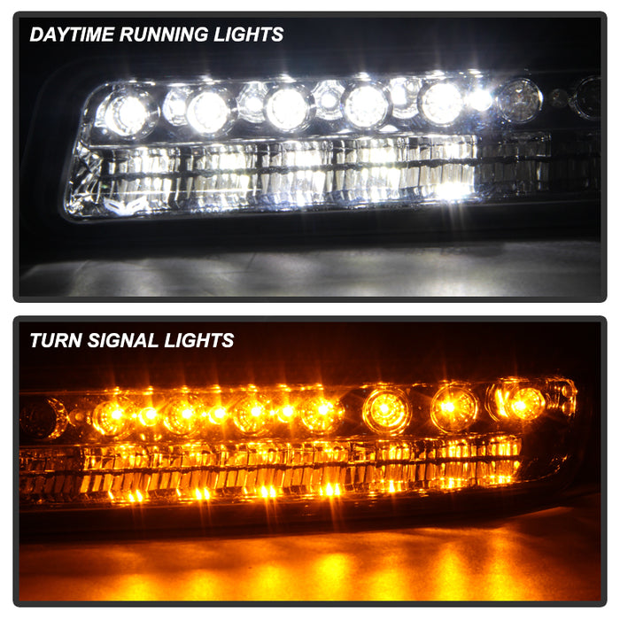 SPYDER Xtune GMC Sierra 99-06 Full LED Bumper Lights Chrome CBL-JH-GS99-LED-C 9027154