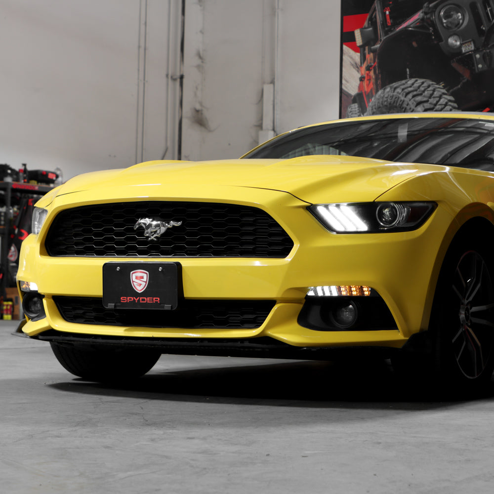 Spyder 15-16 Ford Mustang LED DRL - Smoke (CBL-YD-FM15-LED-SM) 5082527