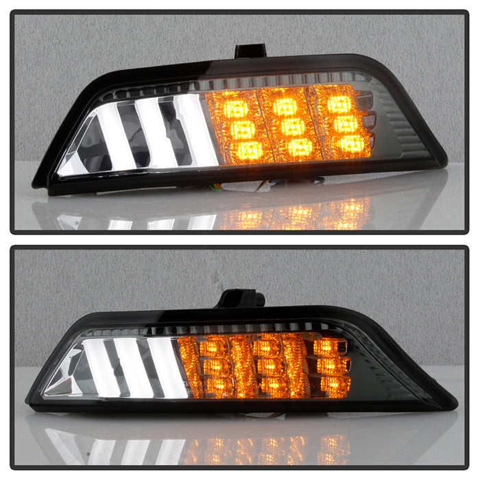 Spyder 15-16 Ford Mustang LED DRL - Smoke (CBL-YD-FM15-LED-SM) 5082527