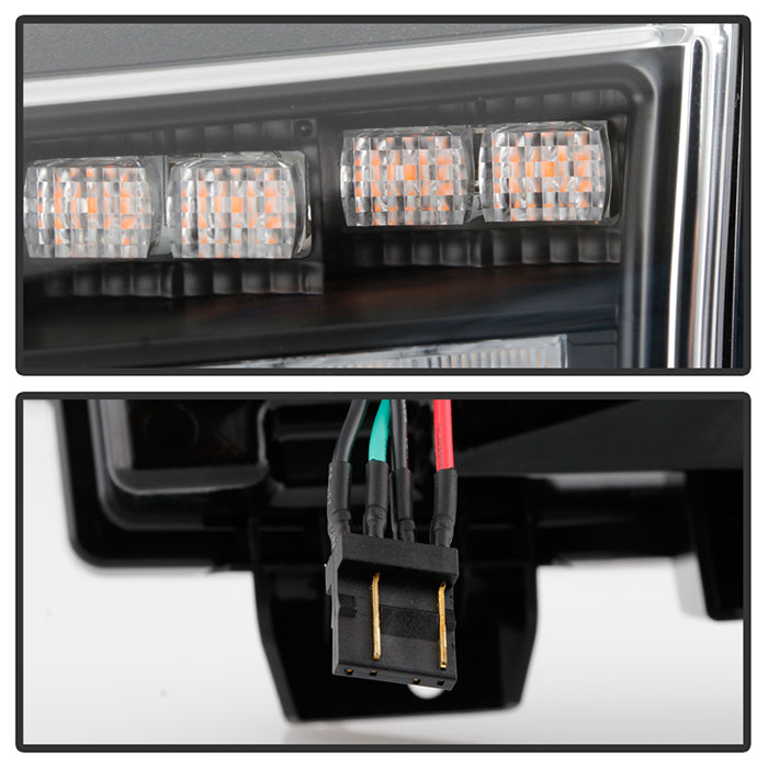 Spyder Jeep Wrangler 2018-2019 (Halogen Model Only) LED Front Bumper Lights - Seq. Signal - Black 5086785