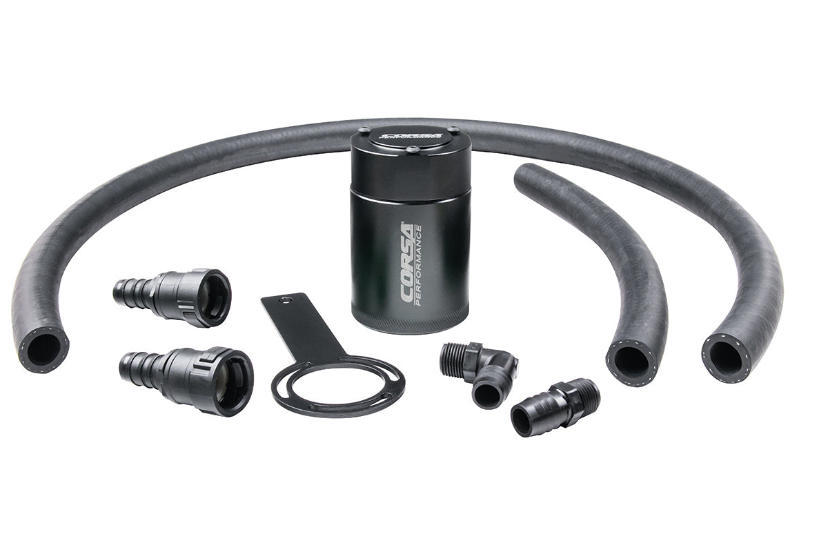Corsa Aluminum Oil Catch Can w/ Bracket | 2018-25 Jeep Wrangler JL/JLU, Gladiator JT 3.6L (CC0002)