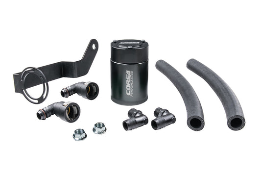 Corsa Aluminum Oil Catch Can w/ Bracket | 2015-24 Challenger, Charger 6.2L | 2018-21 TrackHawk | 2021-24 Durango 6.2L (CC0006)