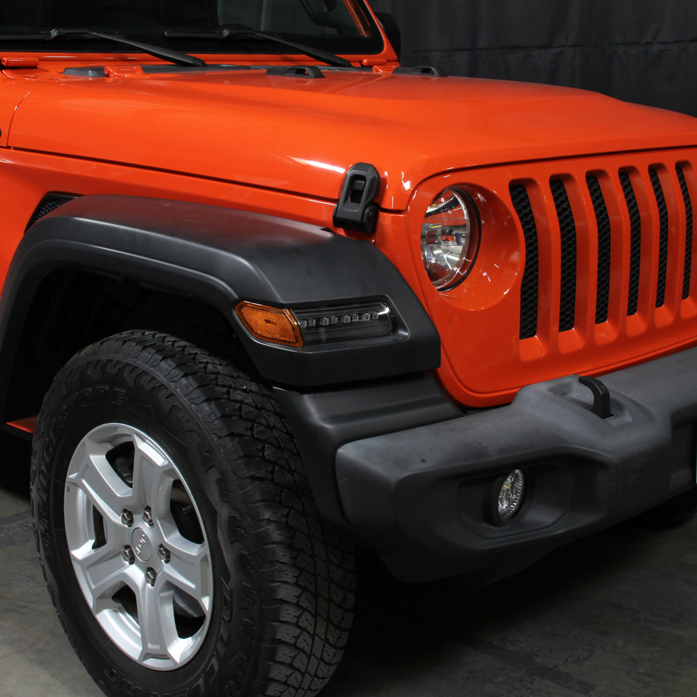 SPYDER 18-20 Jeep Wrangler Front Fender LED Lights - Black (CCL-YD-JW18-SEQ-BK) 5088543