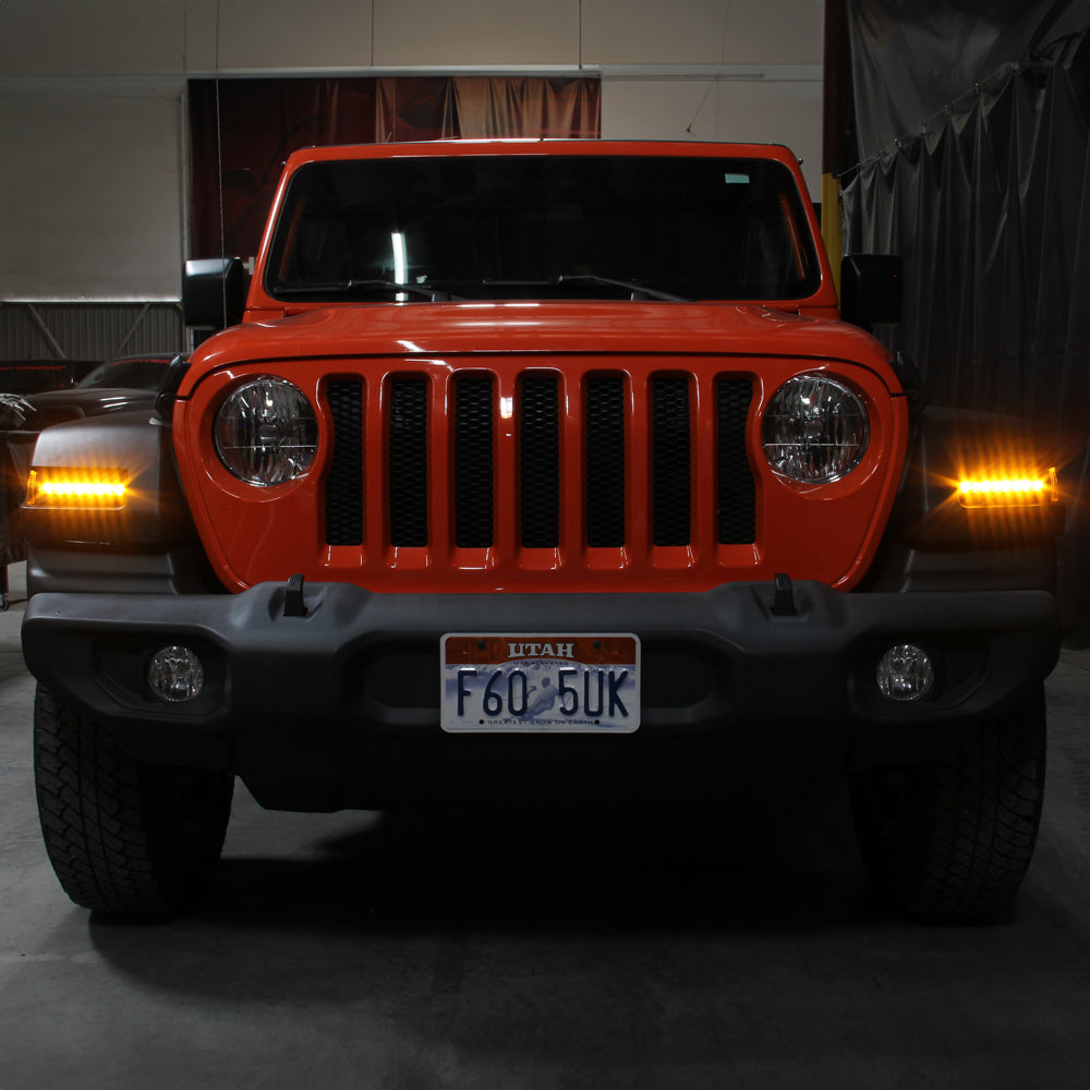 SPYDER 18-20 Jeep Wrangler Front Fender LED Lights - Black (CCL-YD-JW18-SEQ-BK) 5088543